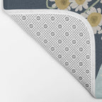 yellow flowers in blue vase Bath Mat Gallery Image 2