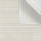 Bamako Textured Striped and Dotted Pattern in Pale Beige Cream and White Wall Tapestry Gallery Image 3