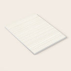 Bamako Textured Striped and Dotted Pattern in Pale Beige Cream and White Notebook Gallery Image 3