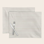 Bamako Textured Striped and Dotted Pattern in Pale Beige Cream and White Placemat Gallery Image 1
