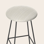 Bamako Textured Striped and Dotted Pattern in Pale Beige Cream and White Stool Gallery Image 2