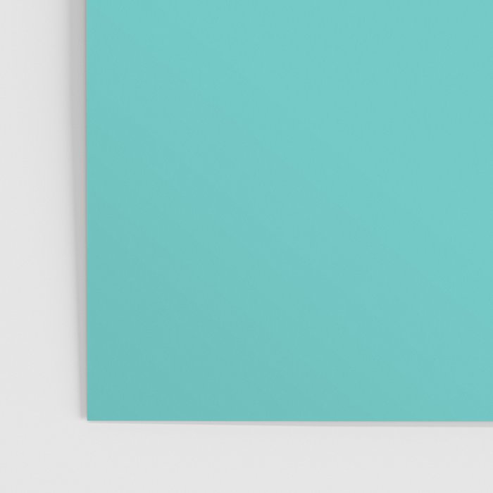 Bright Aqua Cyan Blue-Green Turquoise Solid  Poster Gallery Image 3
