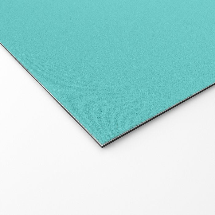 Bright Aqua Cyan Blue-Green Turquoise Solid  Welcome Mat Gallery Image 2