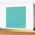 Bright Aqua Cyan Blue-Green Turquoise Solid  Wall Mural Gallery Image 2