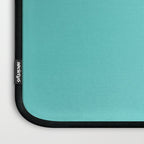 Bright Aqua Cyan Blue-Green Turquoise Solid  Laptop Sleeve Gallery Image 3