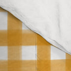 Watercolor Gingham - ochre on white  Comforter Gallery Image 4