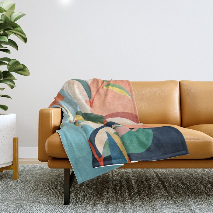 Colorful Branching Out 17 Throw Blanket Gallery Image 1