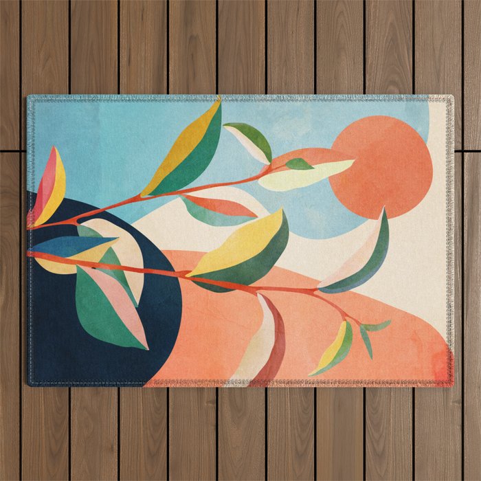 Colorful Branching Out 17 Outdoor Rug Gallery Image 1