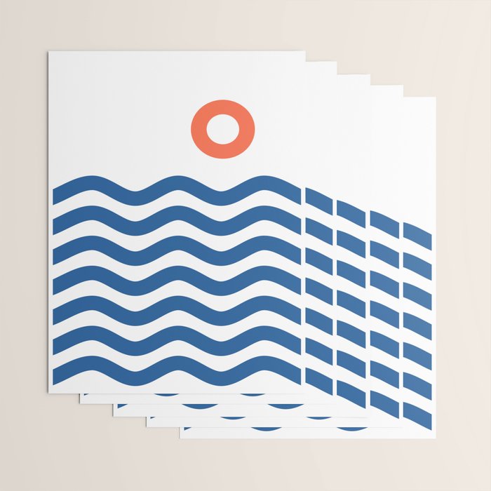 Nautical 02 Seascape Wrapping Paper Gallery Image 3