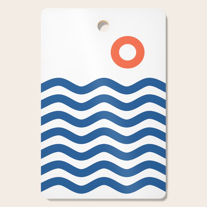 Nautical 02 Seascape Cutting Board Gallery Image 1