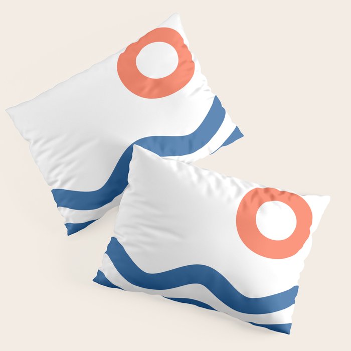 Nautical 02 Seascape Pillow Sham Gallery Image 1