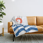 Nautical 02 Seascape Throw Blanket Gallery Image 1