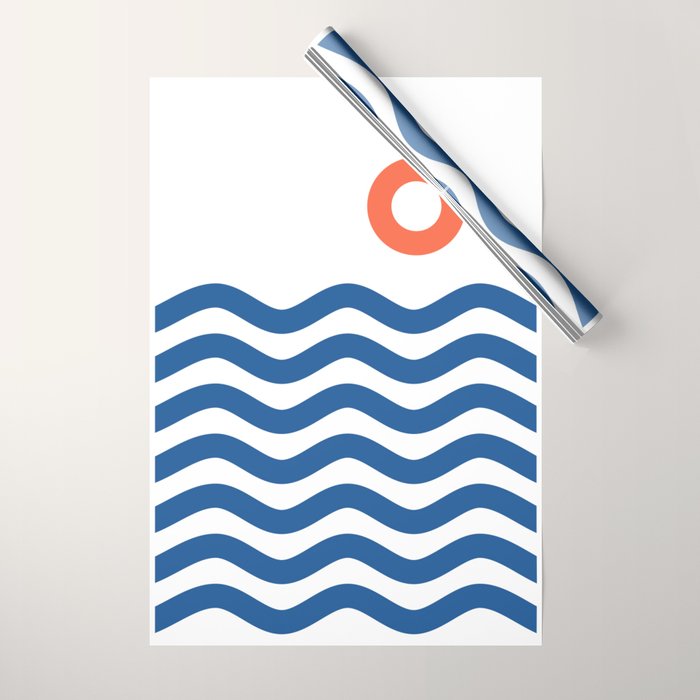 Nautical 02 Seascape Wrapping Paper Gallery Image 1