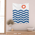 Nautical 02 Seascape Wall Tapestry Gallery Image 2