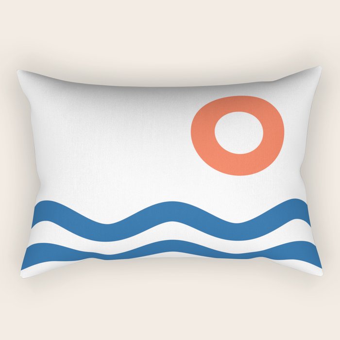 Nautical 02 Seascape Rectangular Pillow Gallery Image 1