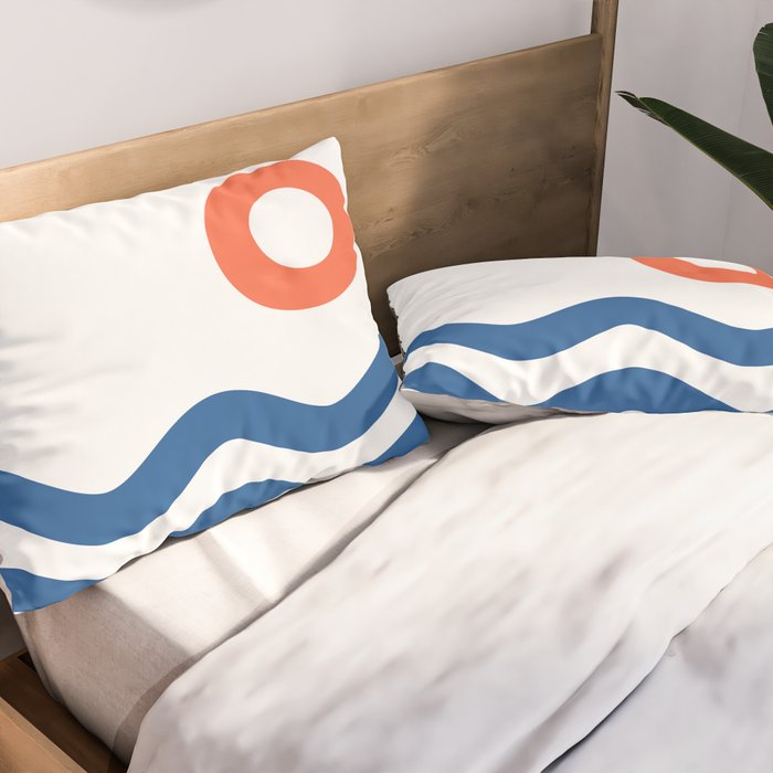 Nautical 02 Seascape Pillow Sham Gallery Image 2