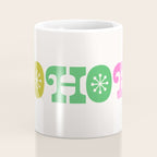 Ho Ho Ho - Pink and Green Coffee Mug Gallery Image 4