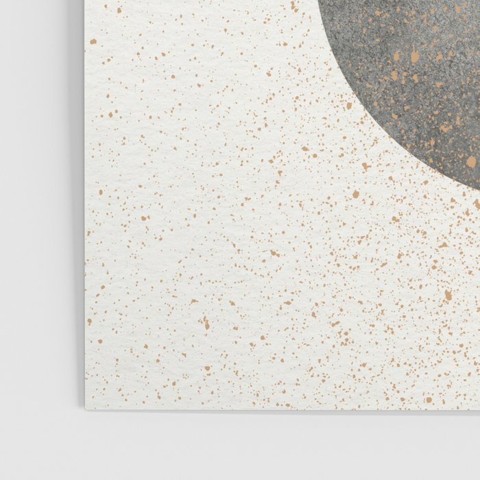 Circle Abstract - Gold Grey Texture Poster Gallery Image 3