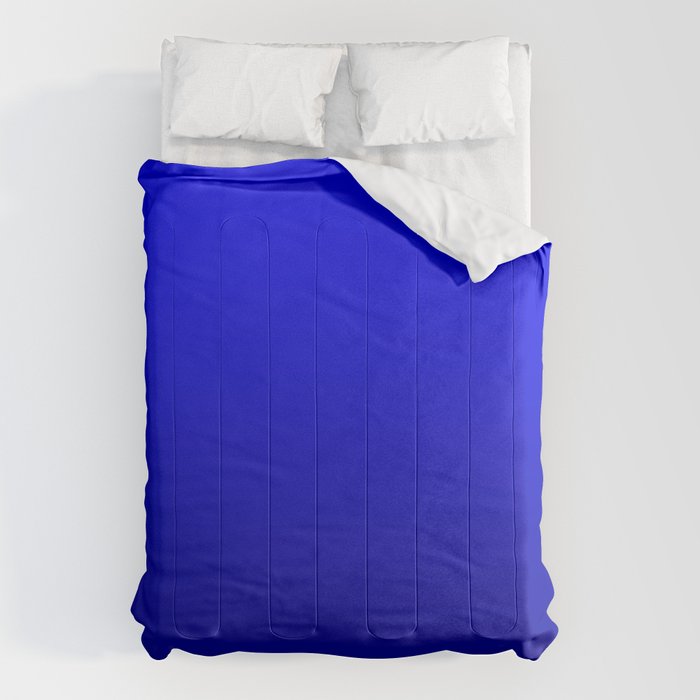 Bright Cobalt and Dark Blue Ombre Comforter Gallery Image 1