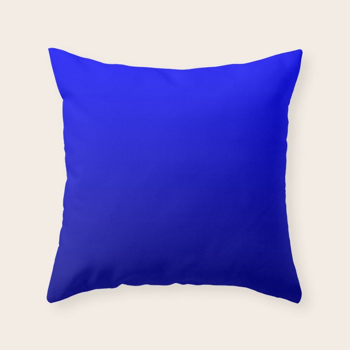Bright Cobalt and Dark Blue Ombre Throw Pillow Gallery Image 6