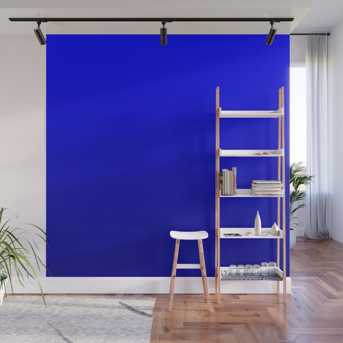 Bright Cobalt and Dark Blue Ombre Wall Mural Gallery Image 1