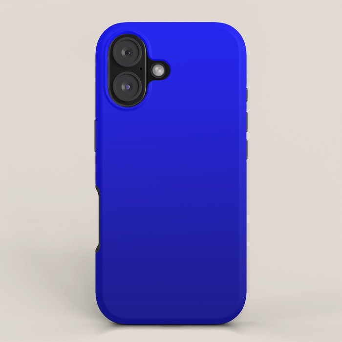Bright Cobalt and Dark Blue Ombre iPhone Case Gallery Image 1