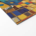 Gustav Klimt Style Dog with a Colorful Scarf Welcome Mat Gallery Image 2