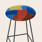 Otto Freundlich Komposition (Ca. 1932) Kunstmuseum Basel Colorful Geometric Art Stool Gallery Image 2