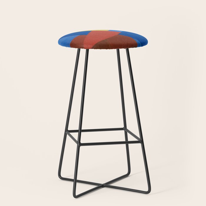 Otto Freundlich Komposition (Ca. 1932) Kunstmuseum Basel Colorful Geometric Art Stool Gallery Image 1
