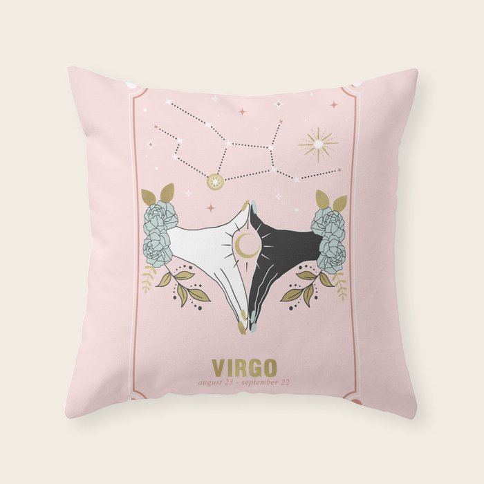 Virgo Zodiac Series Throw Pillow Gallery Image 6
