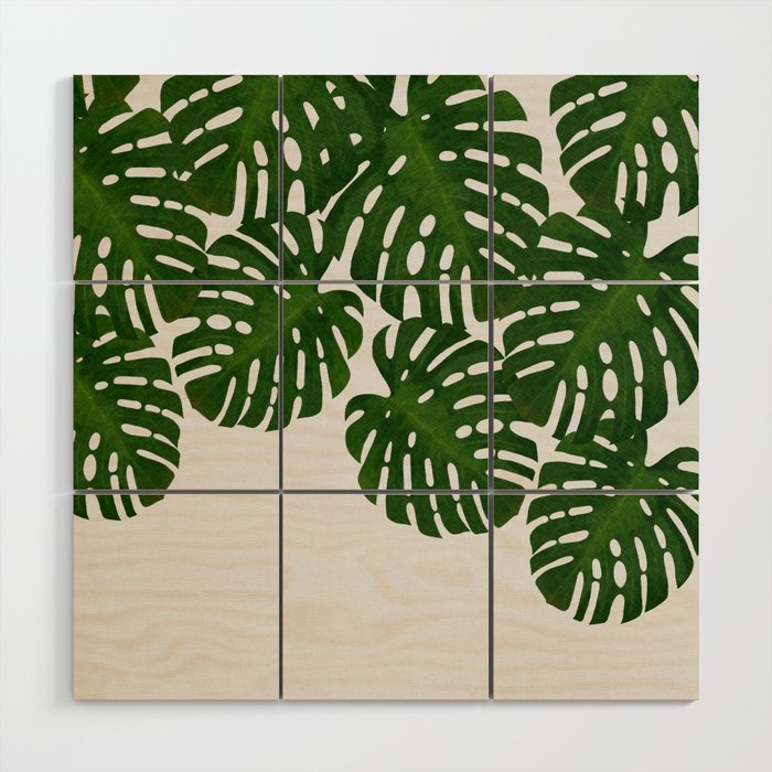 Monstera Leaf I Wood Wall Art Gallery Image 1