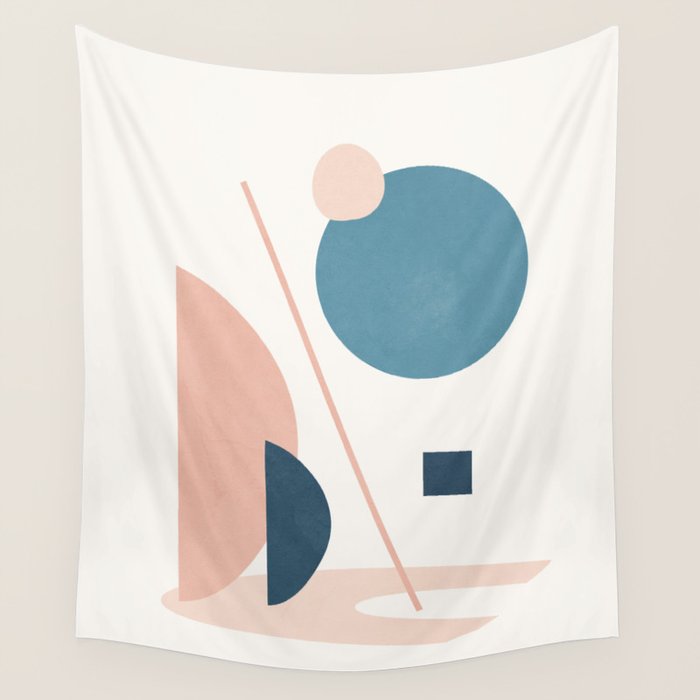 Abstract Minimal Shapes 34 Wall Tapestry Gallery Image 1