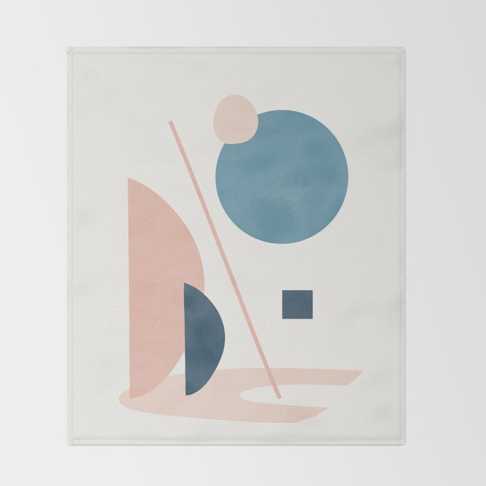 Abstract Minimal Shapes 34 Throw Blanket Gallery Image 2