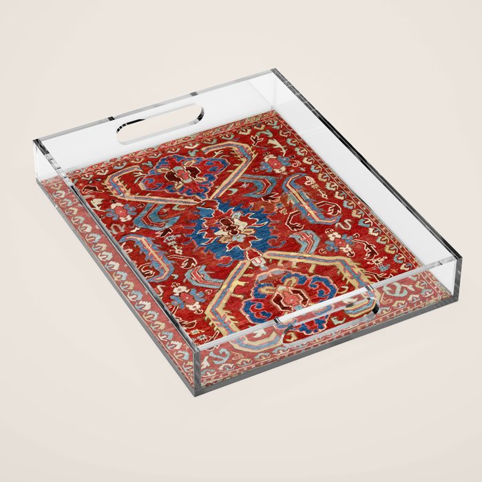 Armenian Manisa Province West Anatolian Dragon Rug Print Acrylic Tray Gallery Image 1