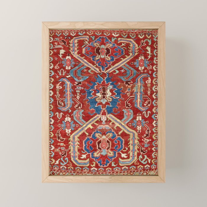 Armenian Manisa Province West Anatolian Dragon Rug Print Mini Art Print Gallery Image 1
