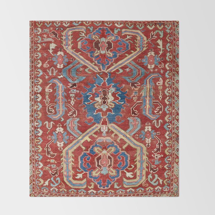 Armenian Manisa Province West Anatolian Dragon Rug Print Throw Blanket Gallery Image 2