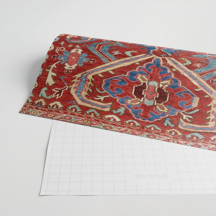 Armenian Manisa Province West Anatolian Dragon Rug Print Wrapping Paper Gallery Image 2