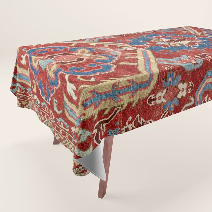 Armenian Manisa Province West Anatolian Dragon Rug Print Tablecloth Gallery Image 1