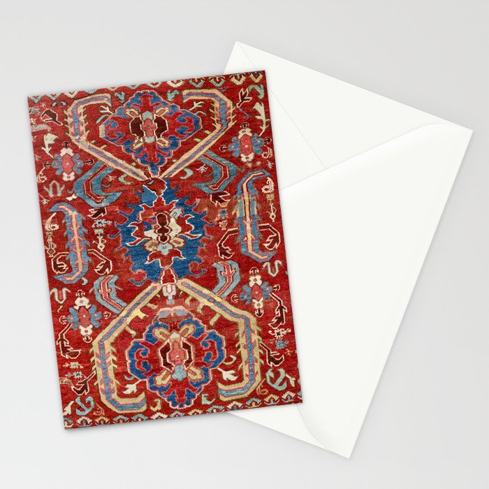 Armenian Manisa Province West Anatolian Dragon Rug Print Stationery Card Gallery Image 2
