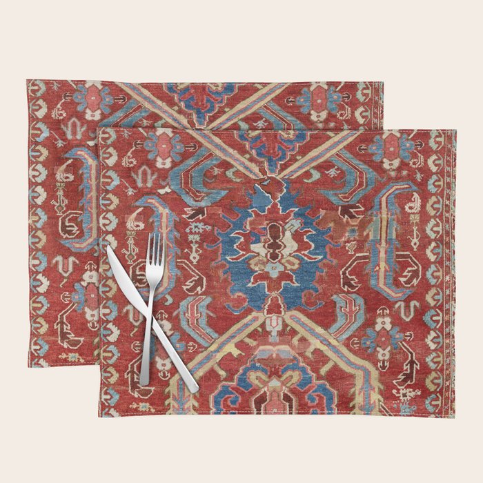 Armenian Manisa Province West Anatolian Dragon Rug Print Placemat Gallery Image 1