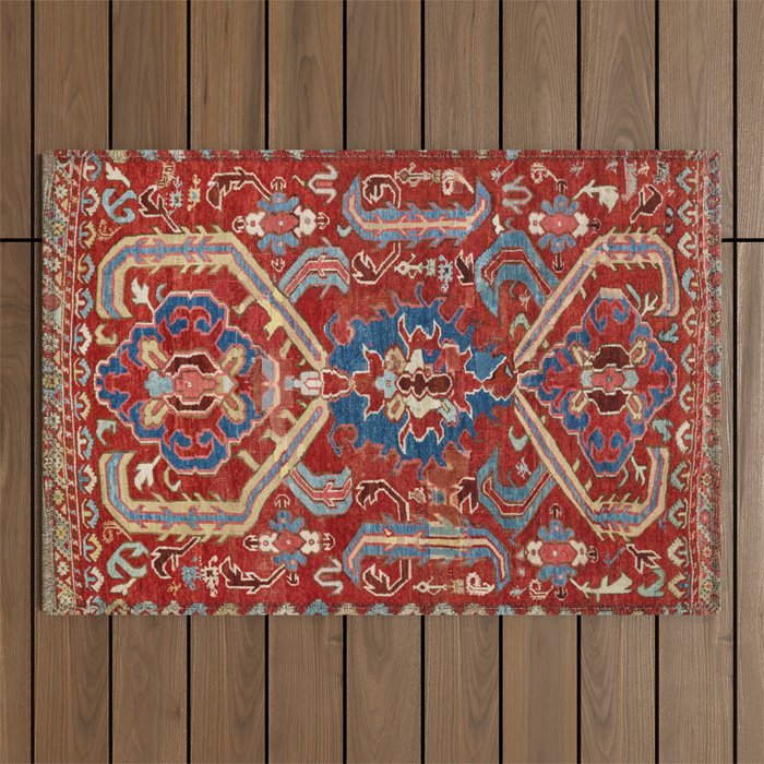Armenian Manisa Province West Anatolian Dragon Rug Print Outdoor Rug Gallery Image 1