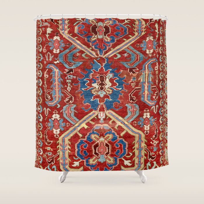 Armenian Manisa Province West Anatolian Dragon Rug Print Shower Curtain Gallery Image 1
