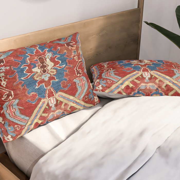 Armenian Manisa Province West Anatolian Dragon Rug Print Pillow Sham Gallery Image 2