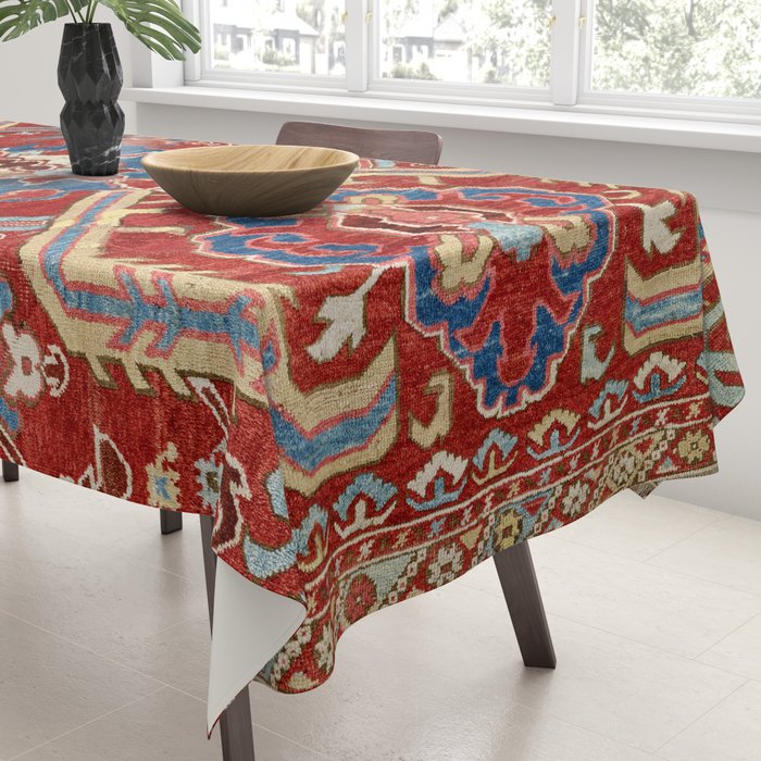 Armenian Manisa Province West Anatolian Dragon Rug Print Tablecloth Gallery Image 3