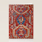 Armenian Manisa Province West Anatolian Dragon Rug Print Stationery Card Gallery Image 2