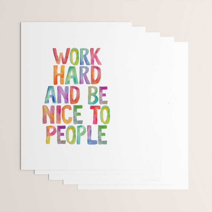 Work Hard and Be Nice to People Wrapping Paper Gallery Image 3