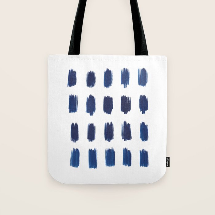 Indigo Abstract Brush Strokes | No. 6 Tote Bag Gallery Image 1