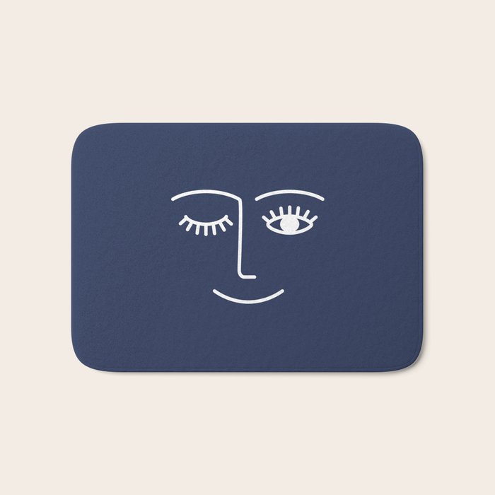 Wink (Navy) Bath Mat Gallery Image 1