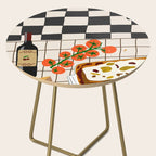 Lasagna parmesan and wne dinner - homemade meal illustration Side Table Gallery Image 2