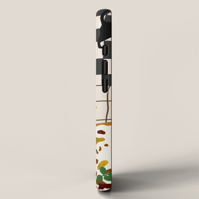 Lasagna parmesan and wne dinner - homemade meal illustration iPhone Case Gallery Image 2